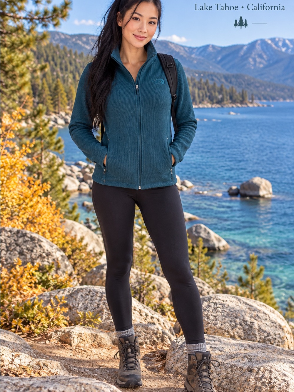 The North Face Teal Full Zip Fleece Jacket Small Petite